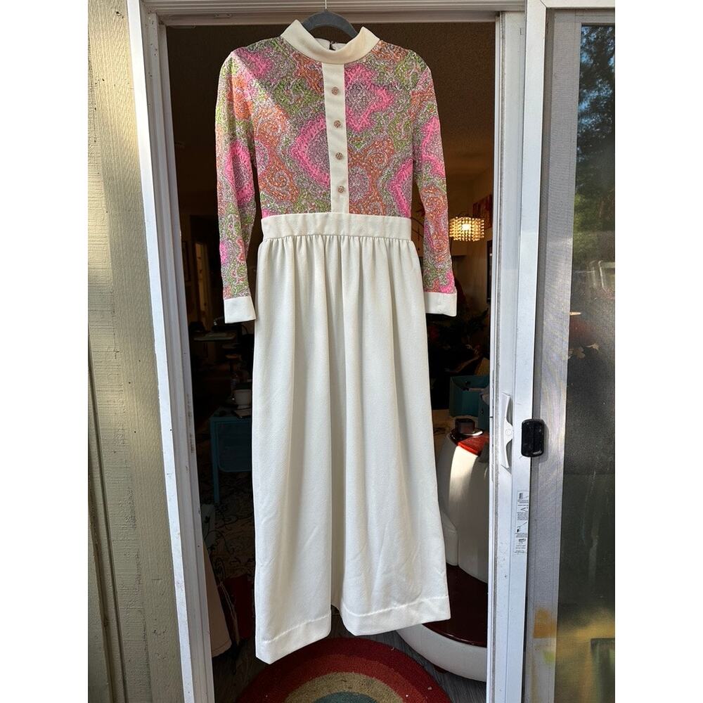 Vintage long sleeve Paisley Sears Dress.
